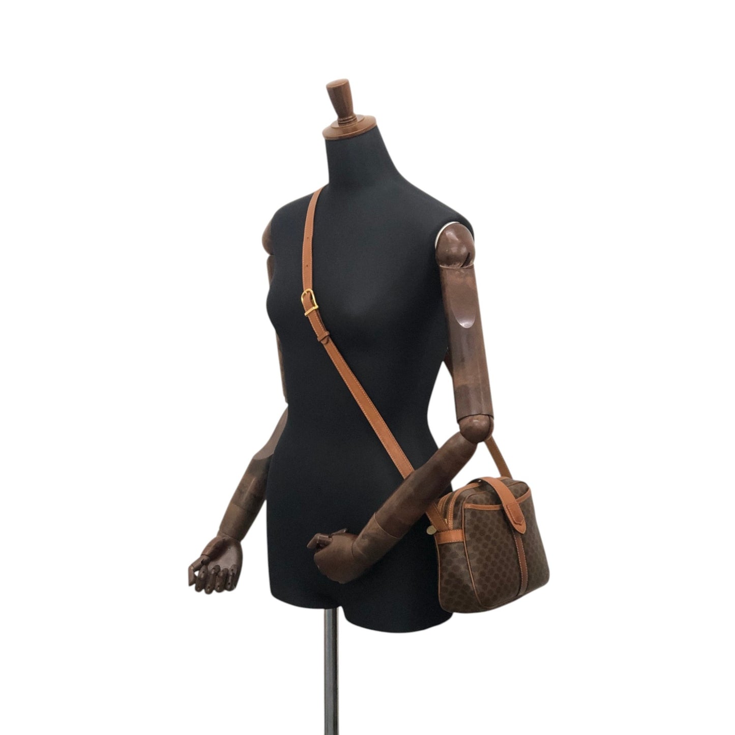 CELINE Macadam Blason Shoulder bag Brown Vintage whw3hb