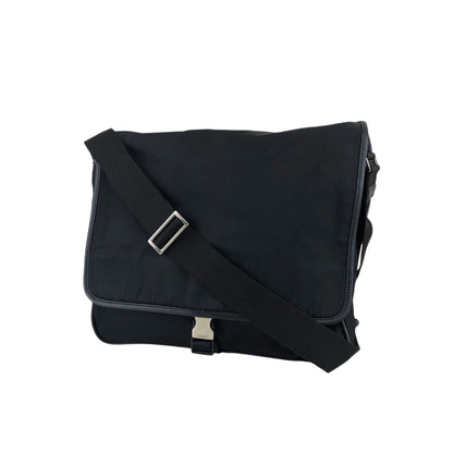 PRADA Triangle Logo Shoulder bag Black Vintage yp8wu5