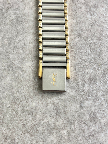 Yves Saint Laurent Quartz Watch Silver×Gold Vintage msfizj