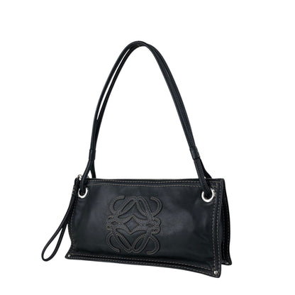 LOEWE Anagram Stitch Shoulder bag Black Vintage ugpzsh