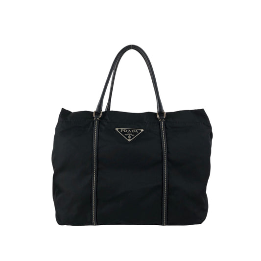 PRADA Tessuto Triangle Logo Totebag Black Vintage z2xxbv