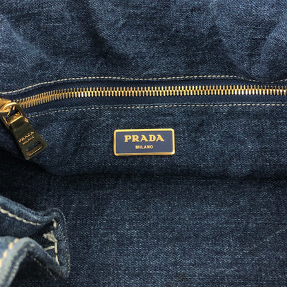 PRADA Canapa Handbag Indigo Vintage t35cnj