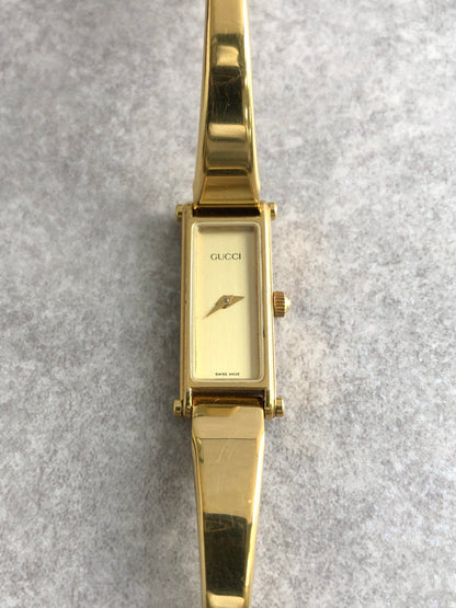 GUCCI Logo Quartz Watch Gold Vintage pynvz2