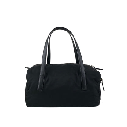 PRADA Tessuto Triangle Logo Handbag Black Vintage 4j6bkz