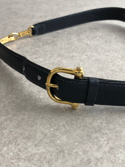 CELINE Belt Navy Vintage s7vnci