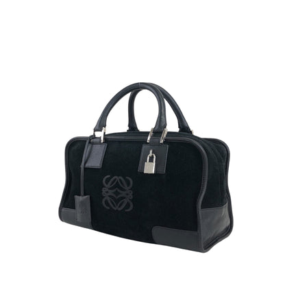 LOEWE Amazona28 Anagram Handbag Boston bag Black Vintage f8gywz