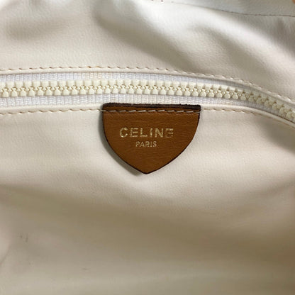 CELINE Macadam Horse Bit Shoulder bag White Vintage wbvsb7