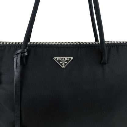 PRADA Tessuto Triangle Logo Black Vintage c2dsi6