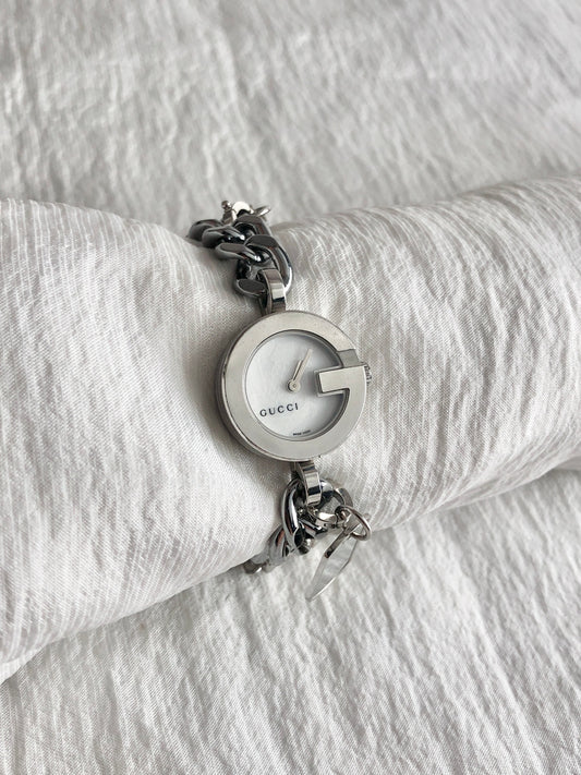 GUCCI Bracelet Watch Silver YA107 Vintage cku7id