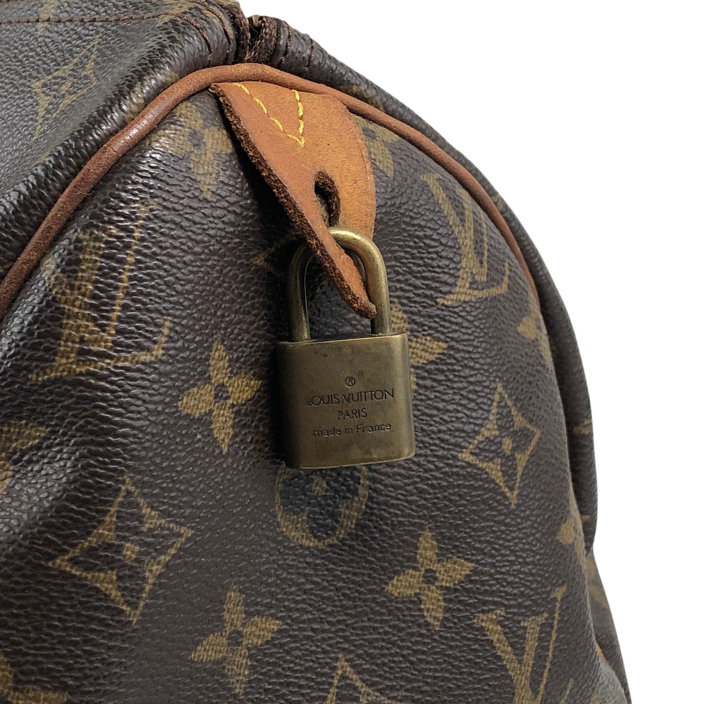 LOUIS VUITTON Monogram Handbag  Boston bag Brown Vintage 46eajv