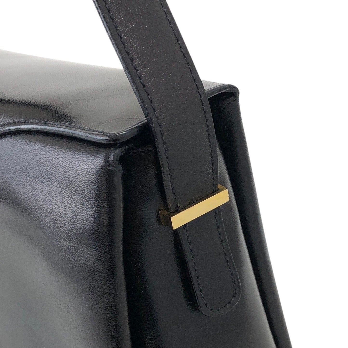 CELINE Blason Shoulder bag Black Vintage jvmcjz