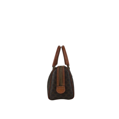 CELINE Macadam Two-way Small Boston bag Shoulder bag Brown Vintage b6a3tr