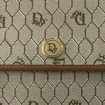 Christian Dior Honeycomb Pattern Logo Shoulder bag Beige Vintage zjd4wh