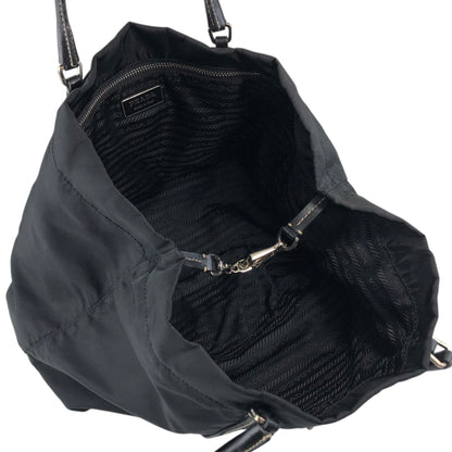 PRADA Tessuto Triangle Logo Totebag Black Vintage z2xxbv