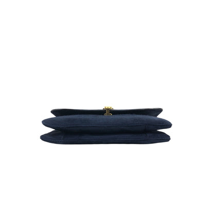 CELINE Blason Chain Shoulder bag Navy Vintage bppgsa