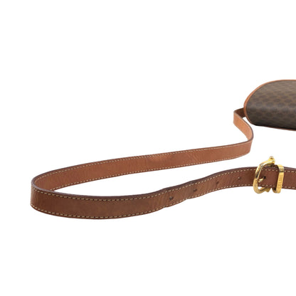 CELINE Macadam Front Buckle Shoulder bag Brown Vintage 5zhw5w