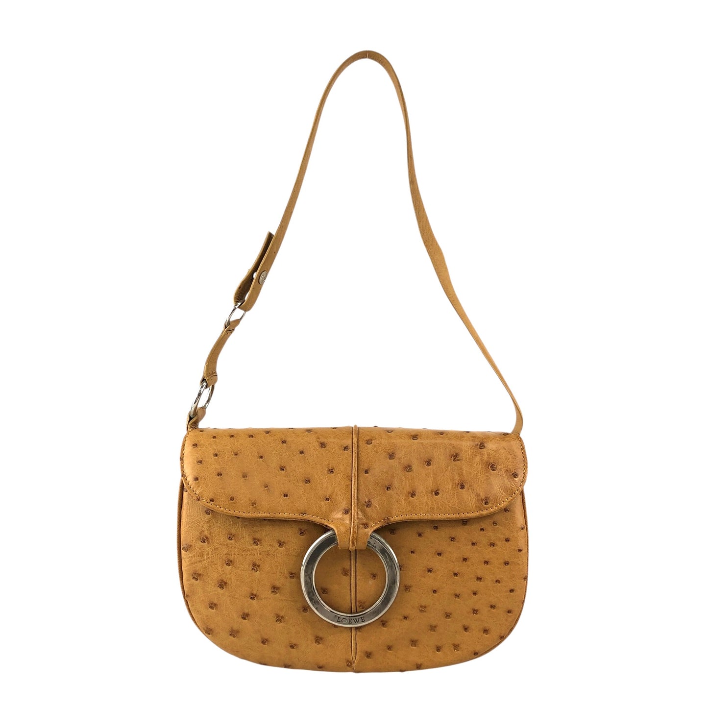 LOEWE Logo Shoulder bag Beige Vintage 2bjbin