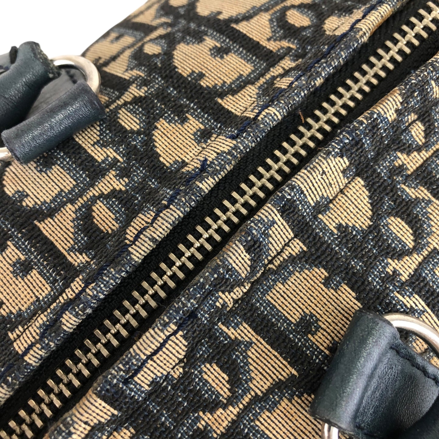 Christian Dior Trotter 波士頓包 手袋 海軍藍 復古 dmrj3p