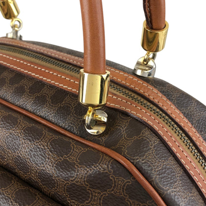 CELINE Macadam Blason Handbag Brown Vintage sw7bj6