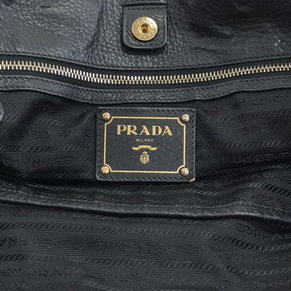 PRADA 標誌兩用手提包單肩包黑色復古 vbght3