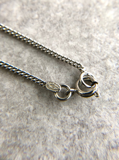 CHANEL Coco Mark Heart Necklace Silver Vintage 42pcps