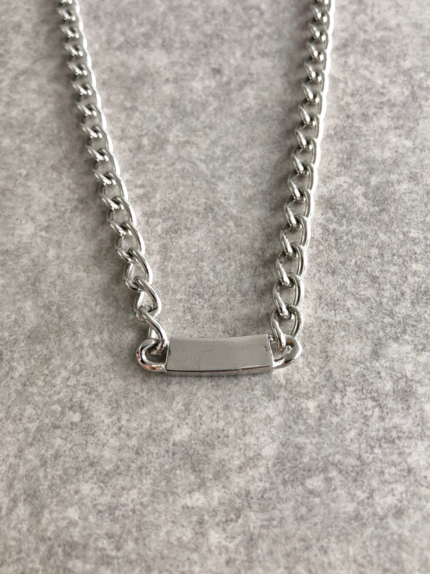 Christian Dior Logo Motif Necklace Silver Vintage nvyvs8