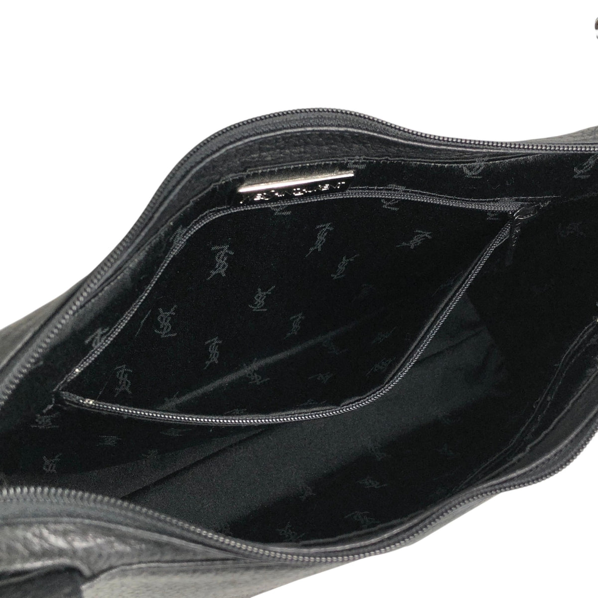 Yves Saint Laurent Logo Shoulder bag Black Vintage 2mp2vx