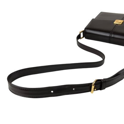 Yves Saint Laurent YSL Logo Shoulder bag Brown Vintage yeh3vd