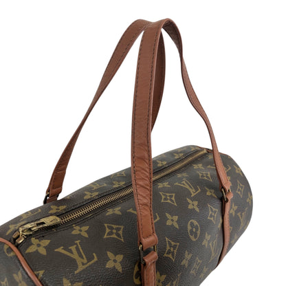 LOUIS VUITTON Monogram Handbag Brown Vintage cdc5p5