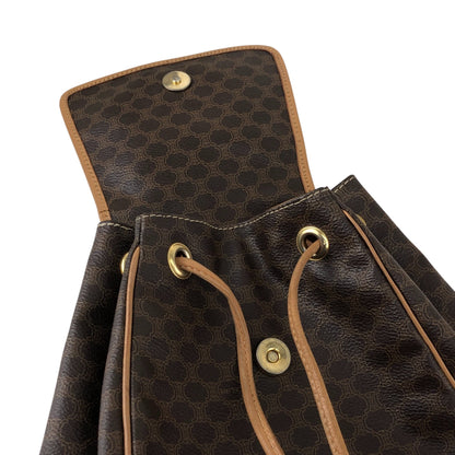 CELINE Macadam Gancini Backpack Brown Vintage jgndep
