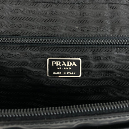 PRADA Triangle Logo Padlock Totebag Black Vintage 5g8nni
