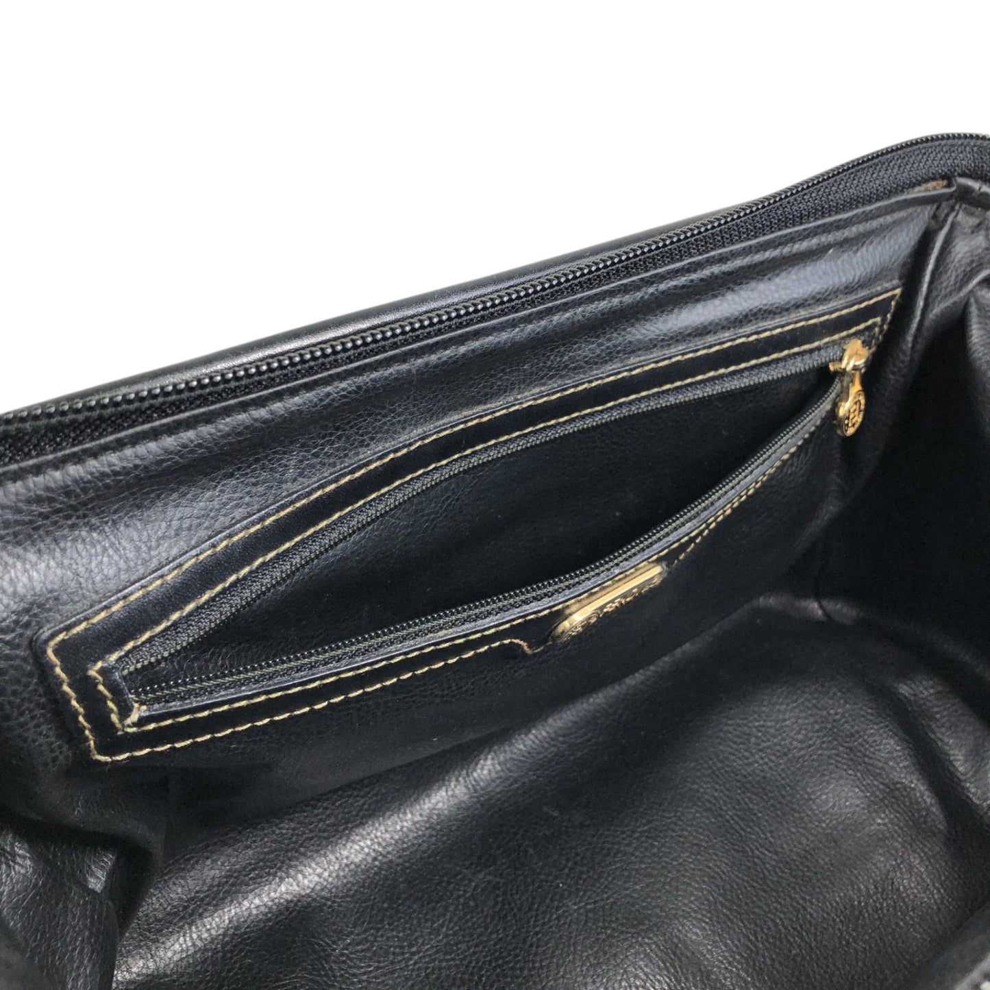 FENDI Zucca Logo Small Boston bag Handbag Black Vintage cf6xpb