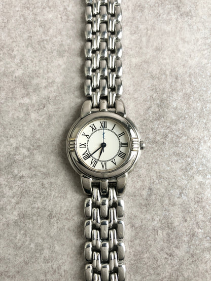 Yves Saint Laurent Quartz Watch Silver 5431-F45979 Vintage 7g55m6