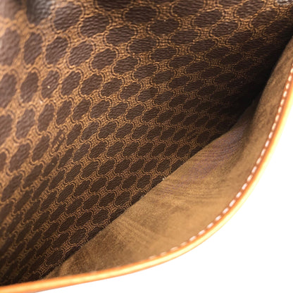 CELINE Macadam Horse Bit Shoulder bag Brown Vintage 3w54jc