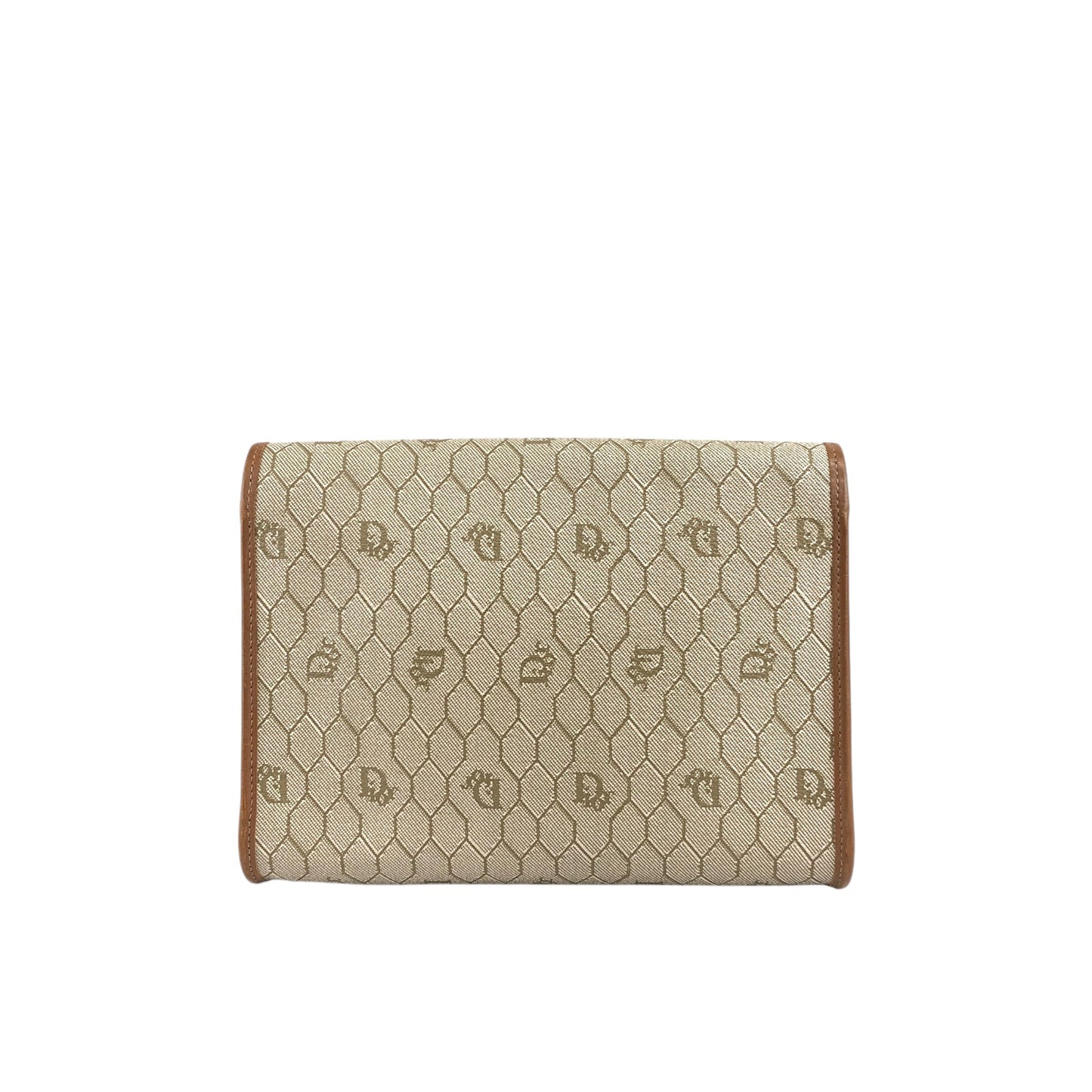 Christian Dior Honeycomb Pattern Shoulder bag Beige Vintage nw6ev5
