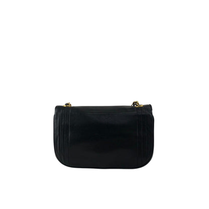 CHANEL Coco Mark Chain Shoulder bag Black Vintage jtk3dw