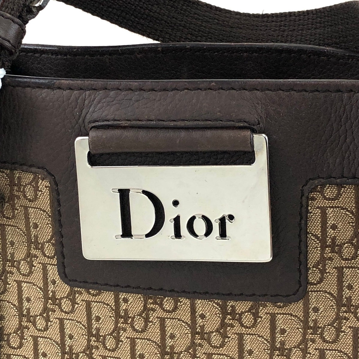 Christian Dior Street Chic Handbag Brown Vintage vh7zt6