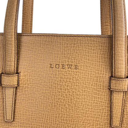 LOEWE Logo Two-way Handbag Shoulder bag Camel Vintage b8hesx