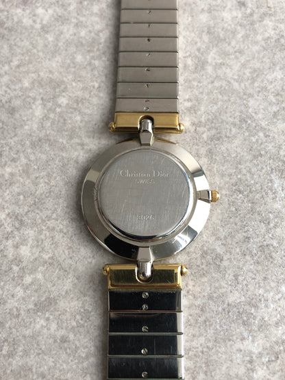 Christian Dior Quartz Watch Silver×Gold Vintage m8wvnb