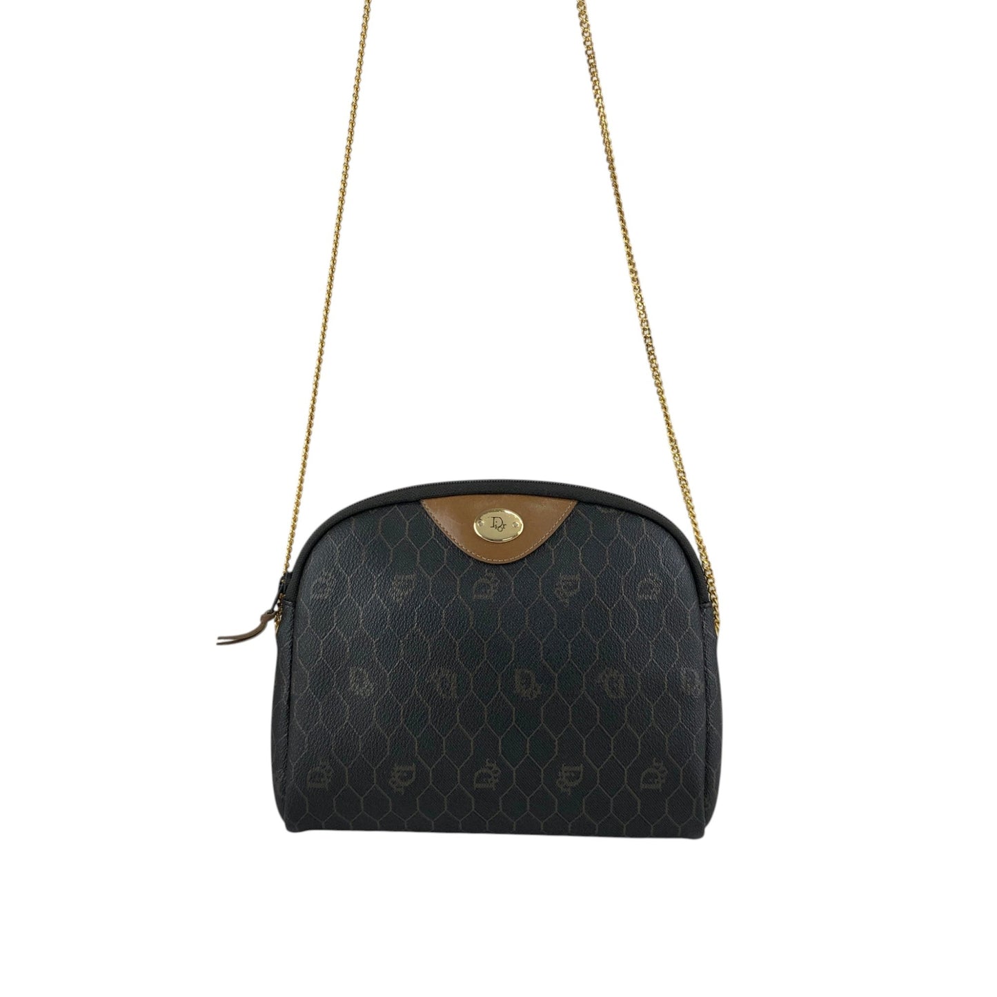 Christian Dior Honeycomb Pattern Small Chain Shoulder bag Black Vintage rd7gwd