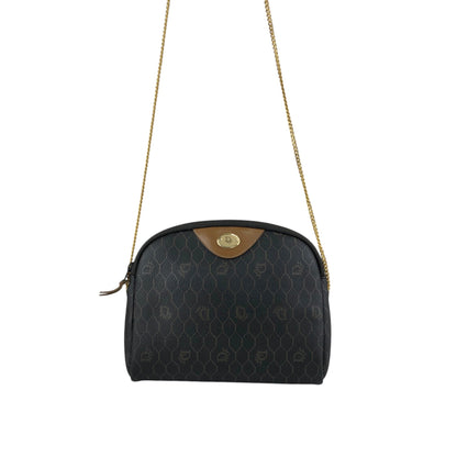 Christian Dior Honeycomb Pattern Small Chain Shoulder bag Black Vintage rd7gwd