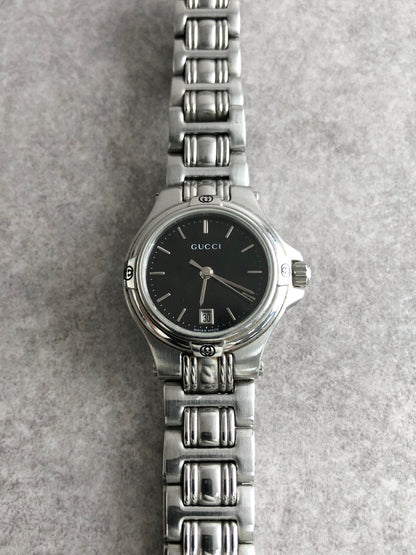 GUCCI GG Watch Silver 9040L Vintage ewahfk