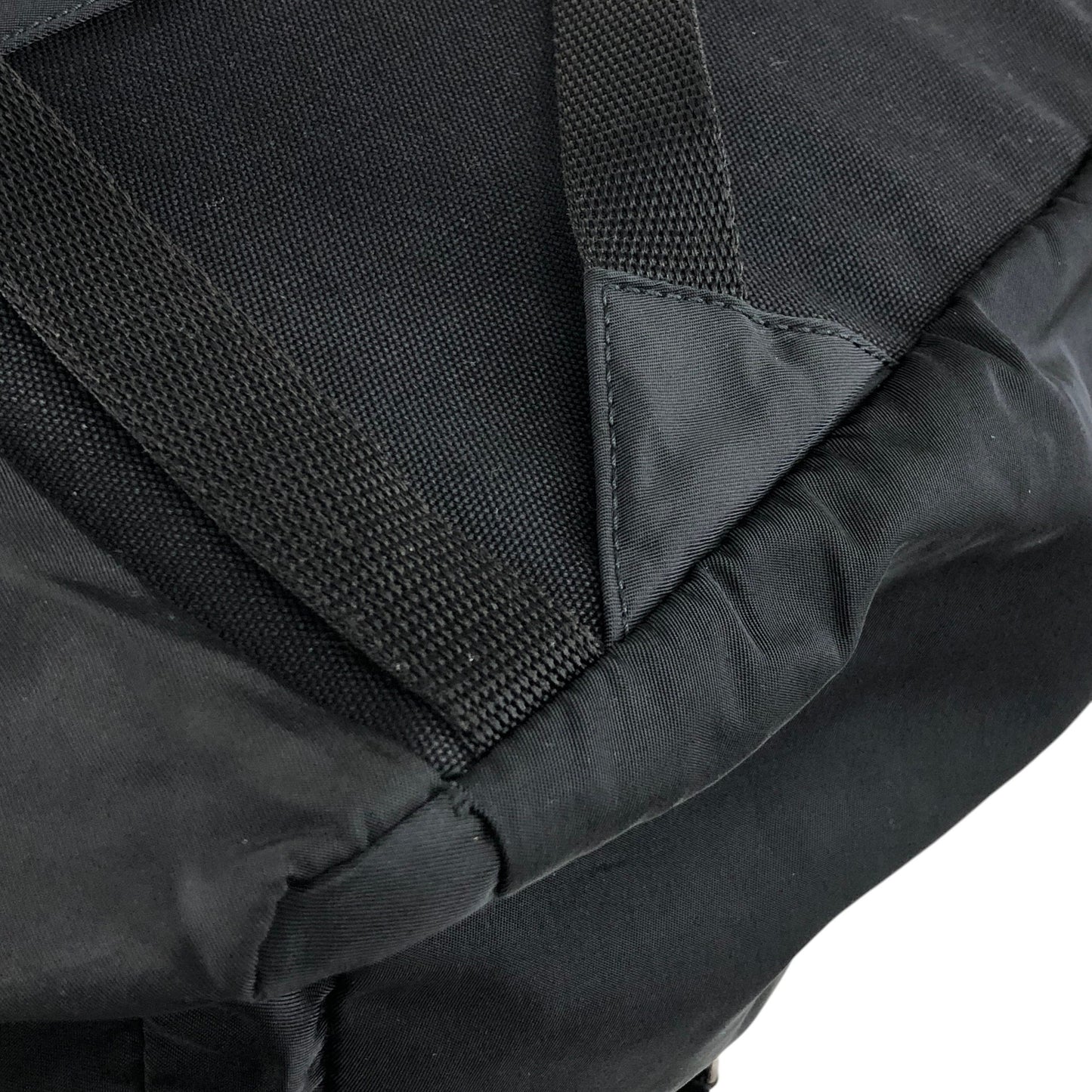 PRADA Tessuto Triangle Logo Double Pocket Backpack Black Vintage bpk4w7