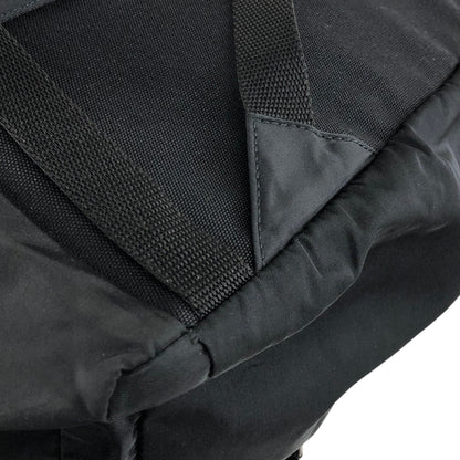 PRADA Tessuto Triangle Logo Double Pocket Backpack Black Vintage bpk4w7