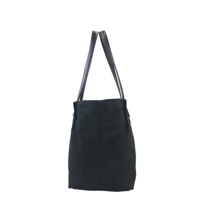 PRADA Triangle Logo Nylon Handbag Black Vintage mhpjft