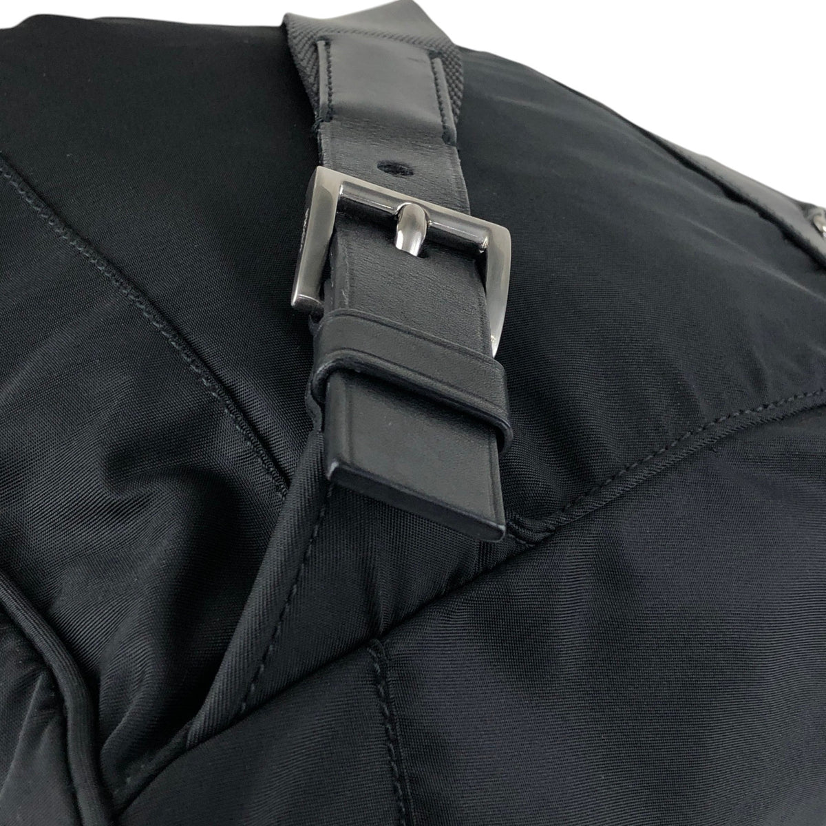 PRADA Tessuto Triangle Logo Backpack Black Vintage 2jwvfk