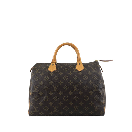 LOUIS VUITTON Monogram Handbag Boston bag Brown Vintage s2cksy