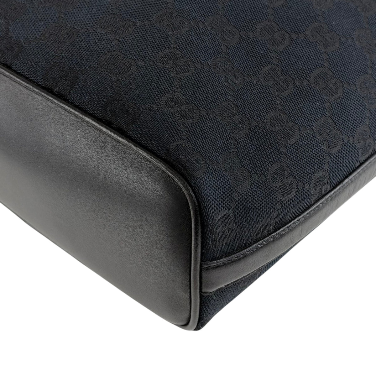 GUCCI GG Canvas Shoulder bag Hobobag Black Vintage jprc3i