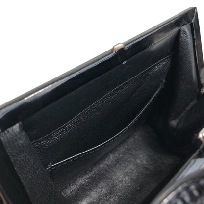 GUCCI Metal Clasp Handbag Black Vintage izypkv