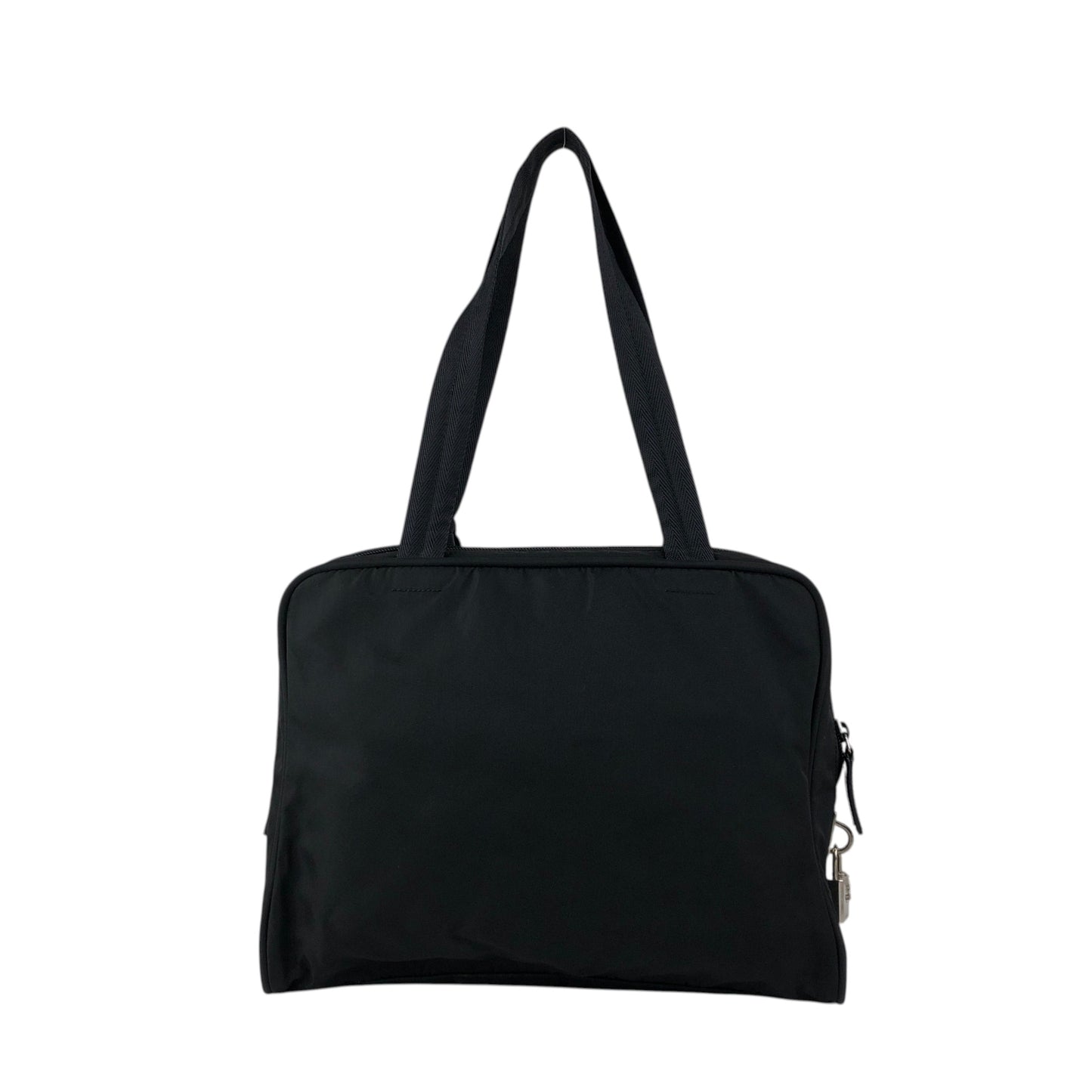 PRADA Tessuto Triangle Logo Totebag Black Vintage mcdeah